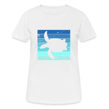 Chill Toad Turtle Chill Turtle Relax - T-shirt respirant Femme - blanc - Devant - AI Model Female 172 dark (172cm)