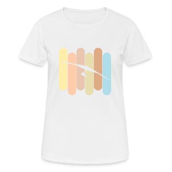 Gleitschirmfliegen - Frauen T-Shirt atmungsaktiv - Weiß - Vorne - AI Model Female 172 dark (172cm)