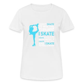 Ice Skating Escape Myself World - Frauen T-Shirt atmungsaktiv - Weiß - Vorne - AI Model Female 172 dark (172cm)