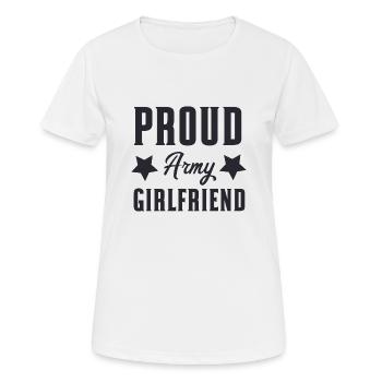 Stolze Armee Freundin 01 - Frauen T-Shirt atmungsaktiv - Weiß - Vorne - AI Model Female 172 dark (172cm)