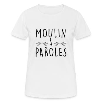 Ma Soeur moulin à paroles marrante - T-shirt respirant Femme - blanc - Devant - AI Model Female 172 dark (172cm)
