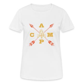 Camp Cross - Women's Breathable T-Shirt - white - Front - AI Model Female 172 dark (172cm)