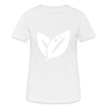 Écologie de la feuille - T-shirt respirant Femme - blanc - Devant - AI Model Female 172 dark (172cm)