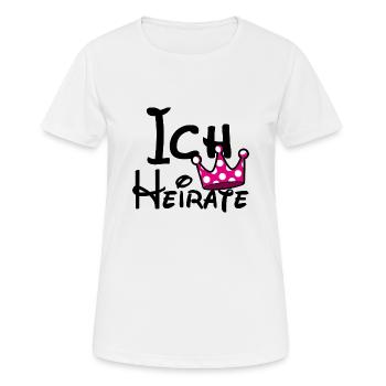 I am marrying Bride Team JGA hen party - Women's Breathable T-Shirt - white - Front - AI Model Female 172 dark (172cm)