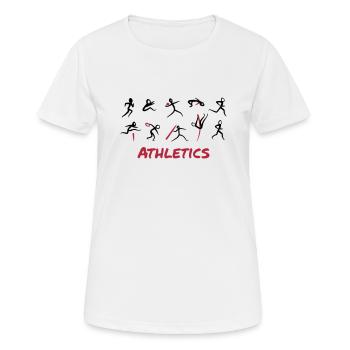 Athletics, Track and Field - Women's Breathable T-Shirt - white - Front - AI Model Female 172 dark (172cm)