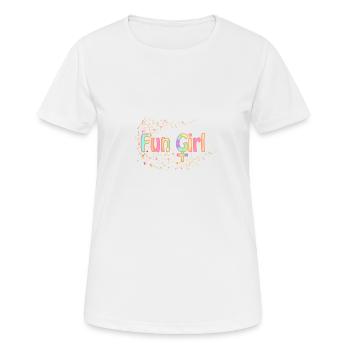 Fun Girl - T-shirt respirant Femme - blanc - Devant - AI Model Female 172 dark (172cm)