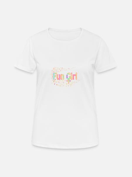 Fun girl - Women's Breathable T-Shirt - white