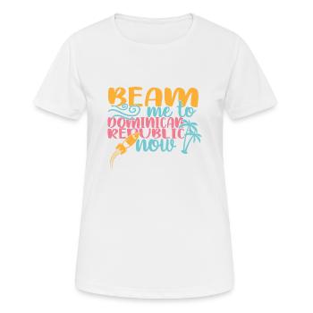 Dominikanische Republik - Frauen T-Shirt atmungsaktiv - Weiß - Vorne - AI Model Female 172 dark (172cm)