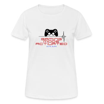 Gaming Mode Active - Frauen T-Shirt atmungsaktiv - Weiß - Vorne - AI Model Female 172 dark (172cm)