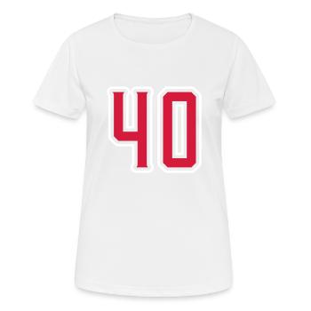 Symbole de 40 chiffres - T-shirt respirant Femme - blanc - Devant - AI Model Female 172 dark (172cm)