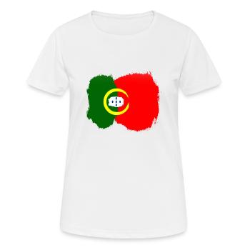 Portugal - T-shirt respirant Femme - blanc - Devant - AI Model Female 172 dark (172cm)