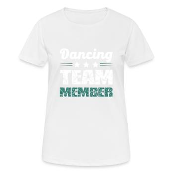 Dancing Team - Frauen T-Shirt atmungsaktiv - Weiß - Vorne - AI Model Female 172 dark (172cm)