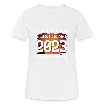 Lloret de Mar 2023 - T-shirt respirant Femme - blanc - Devant - AI Model Female 172 dark (172cm)