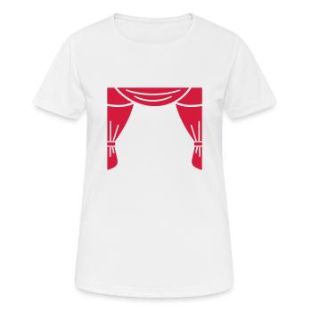 Theater - Frauen T-Shirt atmungsaktiv - Weiß - Vorne - AI Model Female 172 dark (172cm)
