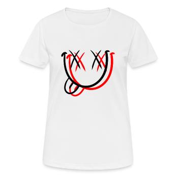 Langue tendue Smile - T-shirt respirant Femme - blanc - Devant - AI Model Female 172 dark (172cm)