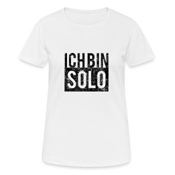 ich bin solo Single Beziehungsstatus w - Frauen T-Shirt atmungsaktiv - Weiß - Vorne - AI Model Female 172 dark (172cm)
