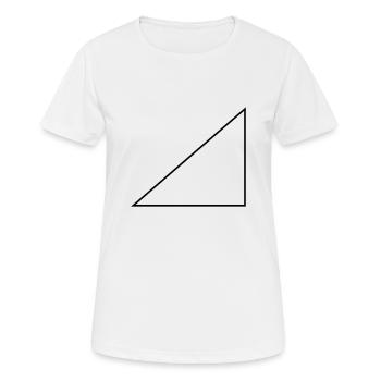 Dreieck // Rechtwinklig // Rahmen - Frauen T-Shirt atmungsaktiv - Weiß - Vorne - AI Model Female 172 dark (172cm)