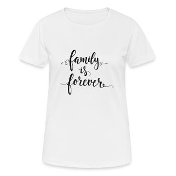 Family is forever - Women's Breathable T-Shirt - white - Front - AI Model Female 172 dark (172cm)