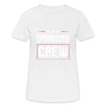 Équipage de consommation d’alcool - T-shirt respirant Femme - blanc - Devant - AI Model Female 172 dark (172cm)