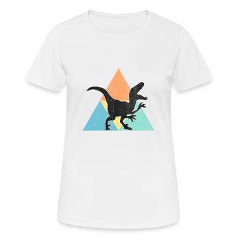 dinosaur - Women's Breathable T-Shirt - white - Front - AI Model Female 172 dark (172cm)