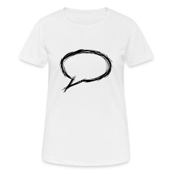 Bulles de parole, bulle de pensée, main dessinée - T-shirt respirant Femme - blanc - Devant - AI Model Female 172 dark (172cm)