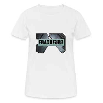 frankfurt,skyline,häuser,hochhäuser,ffm - Frauen T-Shirt atmungsaktiv - Weiß - Vorne - AI Model Female 172 dark (172cm)