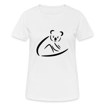 Koala with glowing eyes on a branch - Women's Breathable T-Shirt - white - Front - AI Model Female 172 dark (172cm)