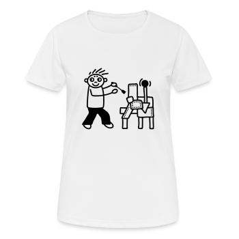 Maschinenbauer - Maschinenbau - Frauen T-Shirt atmungsaktiv - Weiß - Vorne - AI Model Female 172 dark (172cm)