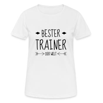 Coach / Coaching / Trainer / Sport - Frauen T-Shirt atmungsaktiv - Weiß - Vorne - AI Model Female 172 dark (172cm)