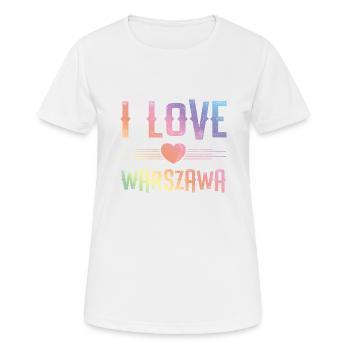 J’aime Varsovie - T-shirt respirant Femme - blanc - Devant - AI Model Female 172 dark (172cm)