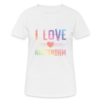 J’adore Rotterdam - T-shirt respirant Femme - blanc - Devant - AI Model Female 172 dark (172cm)