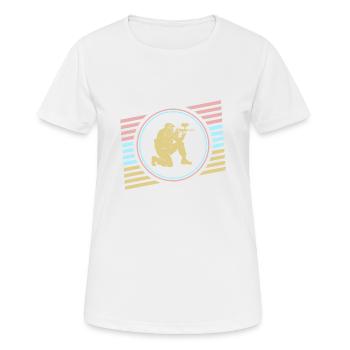 Paintball - Women's Breathable T-Shirt - white - Front - AI Model Female 172 dark (172cm)