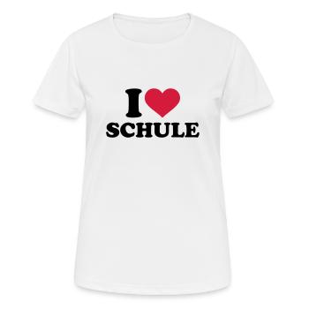 Schule - Frauen T-Shirt atmungsaktiv - Weiß - Vorne - AI Model Female 172 dark (172cm)