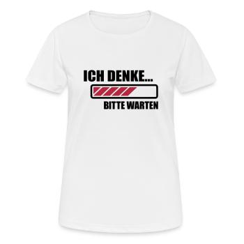 Ich denke - Frauen T-Shirt atmungsaktiv - Weiß - Vorne - AI Model Female 172 dark (172cm)