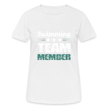 Swimming Team - Women's Breathable T-Shirt - white - Front - AI Model Female 172 dark (172cm)