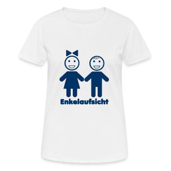 Enkelaufsicht - Frauen T-Shirt atmungsaktiv - Weiß - Vorne - AI Model Female 172 dark (172cm)