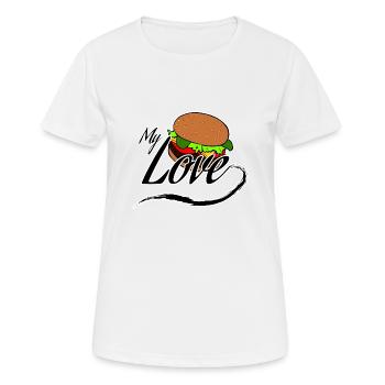 hamburger - T-shirt respirant Femme - blanc - Devant - AI Model Female 172 dark (172cm)