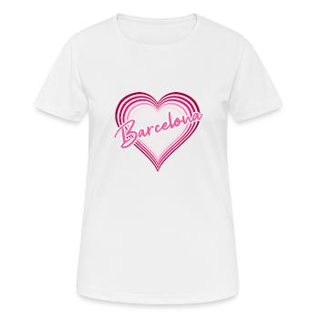 Barcelone - T-shirt respirant Femme - blanc - Devant - AI Model Female 172 dark (172cm)