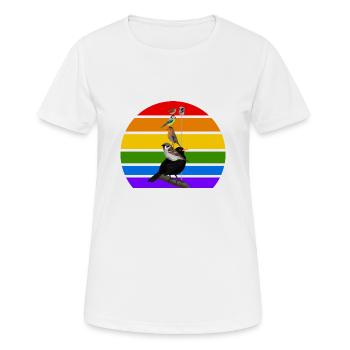 Singvögel Vogel Regenbogen Vielfalt Gartenvogel - Frauen T-Shirt atmungsaktiv - Weiß - Vorne - AI Model Female 172 dark (172cm)