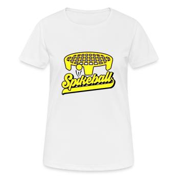 Farben änderbar | Roundnet Spikeball Fun - Frauen T-Shirt atmungsaktiv - Weiß - Vorne - AI Model Female 172 dark (172cm)
