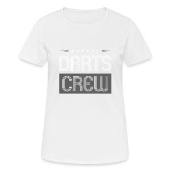 Équipage de fléchettes - T-shirt respirant Femme - blanc - Devant - AI Model Female 172 dark (172cm)