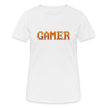 Joueur - T-shirt respirant Femme - blanc - Devant - AI Model Female 172 dark (172cm)