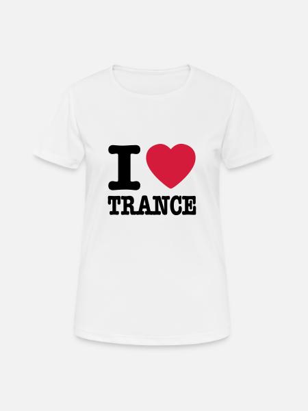 I love trance / I heart trance - Women's Breathable T-Shirt - white