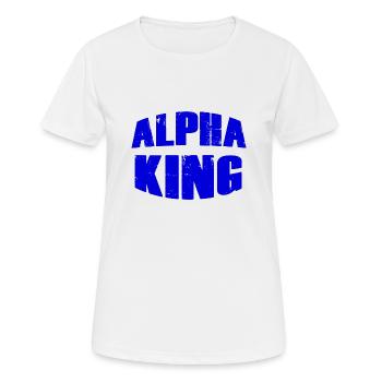 Alpha King Gift - T-shirt respirant Femme - blanc - Devant - AI Model Female 172 dark (172cm)