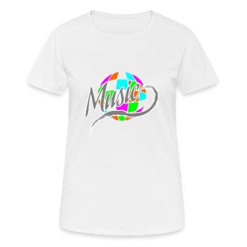 DJ - Frauen T-Shirt atmungsaktiv - Weiß - Vorne - AI Model Female 172 dark (172cm)