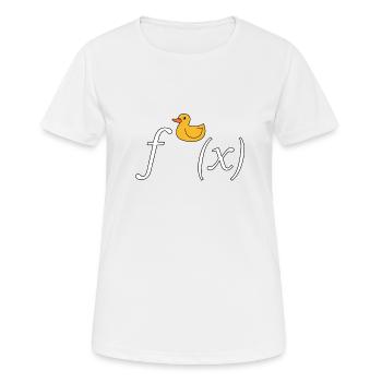 Duck dérivation mathématique blague (sans texte) - T-shirt respirant Femme - blanc - Devant - AI Model Female 172 dark (172cm)