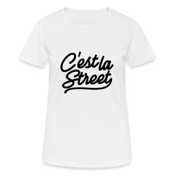 Es ist die Straße - Frauen T-Shirt atmungsaktiv - Weiß - Vorne - AI Model Female 172 dark (172cm)