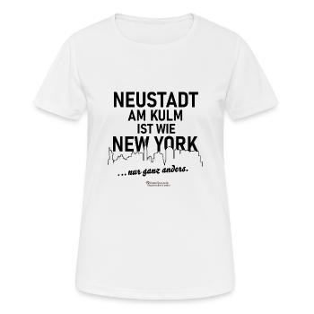 Neustadt am Kulm ist wie New York - Frauen T-Shirt atmungsaktiv - Weiß - Vorne - AI Model Female 172 dark (172cm)