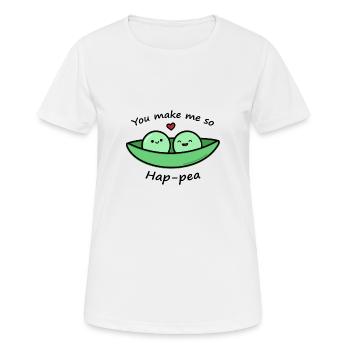 Süße Erbse - Frauen T-Shirt atmungsaktiv - Weiß - Vorne - AI Model Female 172 dark (172cm)