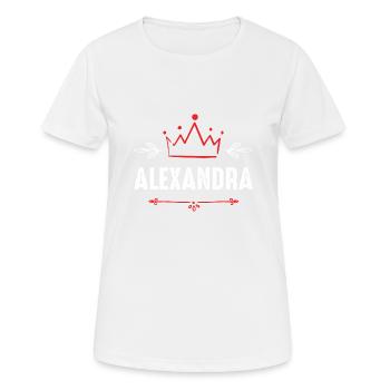 Alexandra - Frauen T-Shirt atmungsaktiv - Weiß - Vorne - AI Model Female 172 dark (172cm)